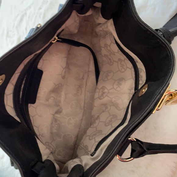 MICHAEL Michael Kors Black Leather Satchel - Picture 9 of 10